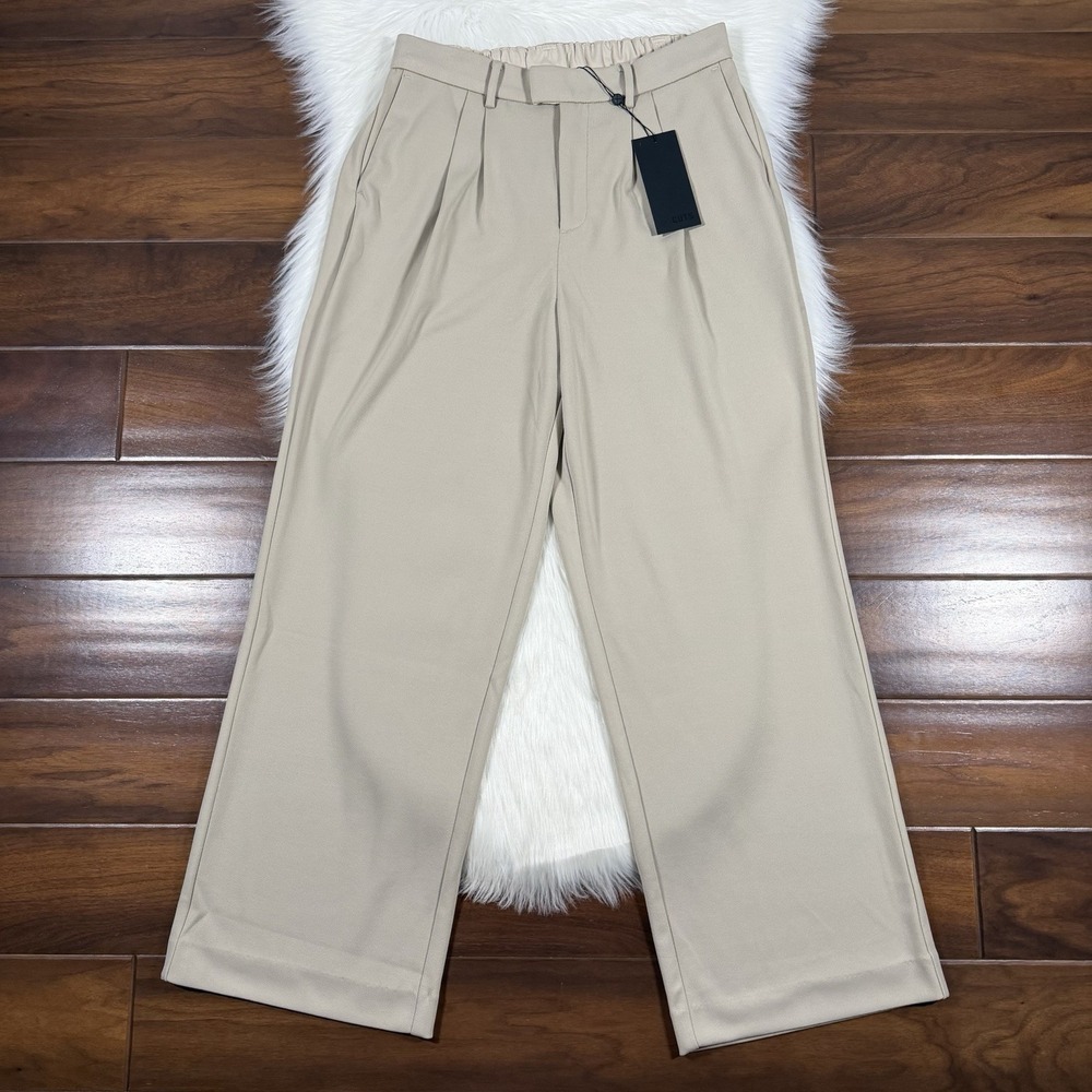 CUTS Women's Size Medium Quartz Pleated Wide Leg Essential Trouser Pants‎